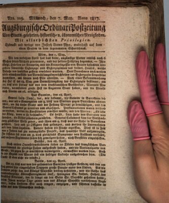 Augsburgische Ordinari Postzeitung von Staats-, gelehrten, historisch- u. ökonomischen Neuigkeiten (Augsburger Postzeitung) Mittwoch 7. Mai 1817