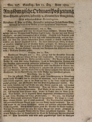 Augsburgische Ordinari Postzeitung von Staats-, gelehrten, historisch- u. ökonomischen Neuigkeiten (Augsburger Postzeitung) Samstag 11. Dezember 1824