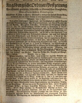 Augsburgische Ordinari Postzeitung von Staats-, gelehrten, historisch- u. ökonomischen Neuigkeiten (Augsburger Postzeitung) Dienstag 8. Februar 1825