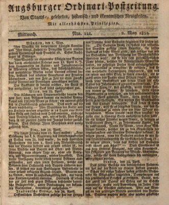 Augsburger Ordinari Postzeitung von Staats-, gelehrten, historisch- u. ökonomischen Neuigkeiten (Augsburger Postzeitung) Mittwoch 2. Mai 1832