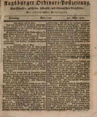 Augsburger Ordinari Postzeitung von Staats-, gelehrten, historisch- u. ökonomischen Neuigkeiten (Augsburger Postzeitung) Sonntag 20. Mai 1832