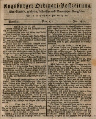 Augsburger Ordinari Postzeitung von Staats-, gelehrten, historisch- u. ökonomischen Neuigkeiten (Augsburger Postzeitung) Samstag 23. Juni 1832