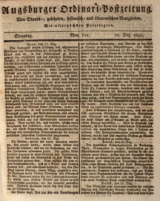 Augsburger Ordinari Postzeitung von Staats-, gelehrten, historisch- u. ökonomischen Neuigkeiten (Augsburger Postzeitung) Sonntag 23. Dezember 1832