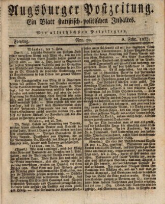 Augsburger Postzeitung Freitag 8. Februar 1833