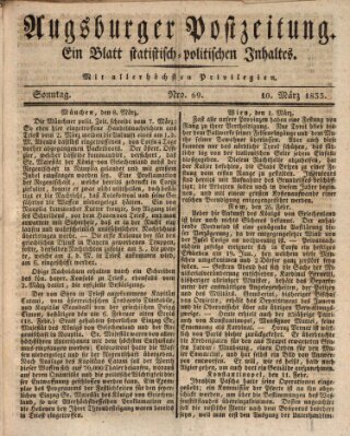 Augsburger Postzeitung Sonntag 10. März 1833