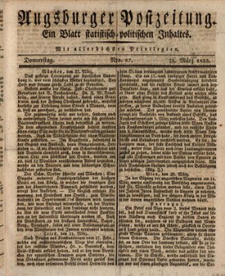 Augsburger Postzeitung Donnerstag 28. März 1833