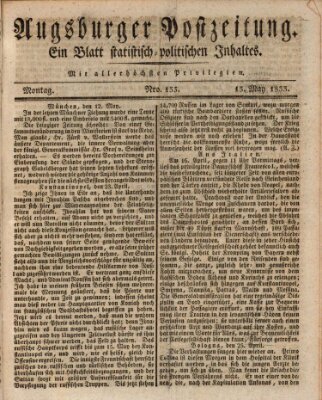 Augsburger Postzeitung Montag 13. Mai 1833