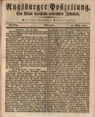 Augsburger Postzeitung Dienstag 14. Mai 1833