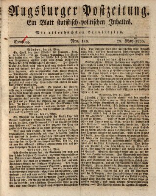 Augsburger Postzeitung Dienstag 28. Mai 1833