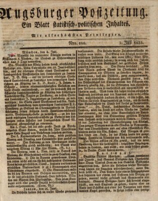 Augsburger Postzeitung Freitag 5. Juli 1833