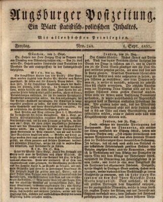 Augsburger Postzeitung Freitag 6. September 1833