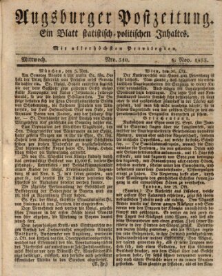 Augsburger Postzeitung Mittwoch 6. November 1833