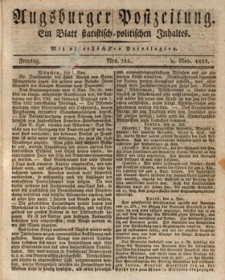 Augsburger Postzeitung Freitag 8. November 1833