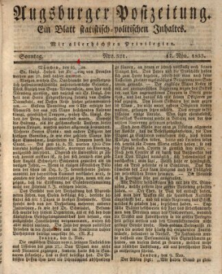 Augsburger Postzeitung Sonntag 17. November 1833