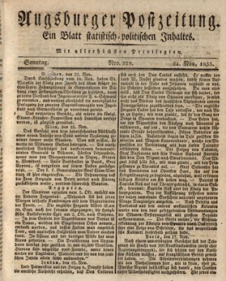 Augsburger Postzeitung Sonntag 24. November 1833