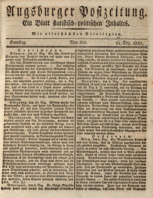 Augsburger Postzeitung Samstag 14. Dezember 1833