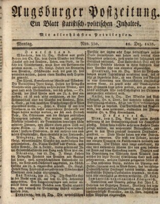 Augsburger Postzeitung Montag 16. Dezember 1833