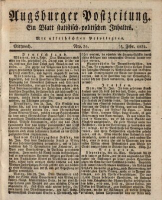 Augsburger Postzeitung Mittwoch 5. Februar 1834