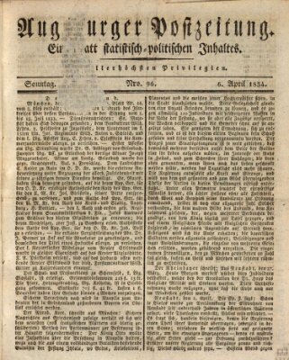 Augsburger Postzeitung Sonntag 6. April 1834