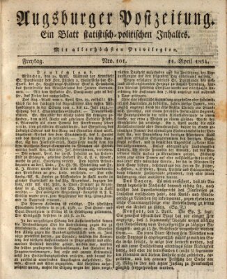 Augsburger Postzeitung Freitag 11. April 1834