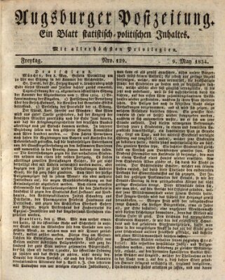 Augsburger Postzeitung Freitag 9. Mai 1834