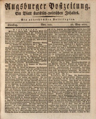 Augsburger Postzeitung Dienstag 20. Mai 1834