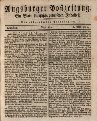 Augsburger Postzeitung Dienstag 3. Juni 1834