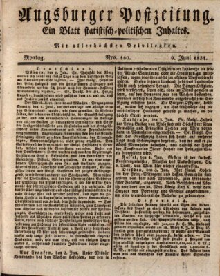 Augsburger Postzeitung Montag 9. Juni 1834