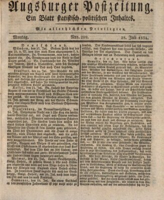 Augsburger Postzeitung Montag 28. Juli 1834