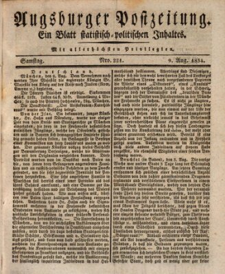 Augsburger Postzeitung Samstag 9. August 1834