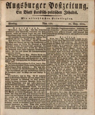 Augsburger Postzeitung Montag 18. August 1834