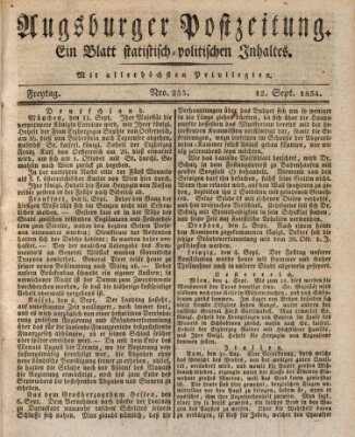 Augsburger Postzeitung Freitag 12. September 1834