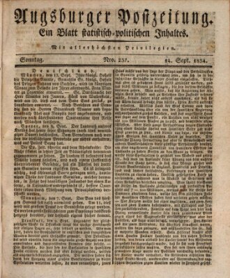 Augsburger Postzeitung Sonntag 14. September 1834