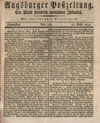 Augsburger Postzeitung Donnerstag 25. September 1834