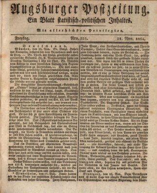 Augsburger Postzeitung Freitag 21. November 1834