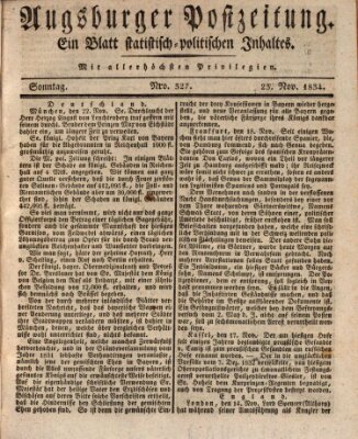 Augsburger Postzeitung Sonntag 23. November 1834