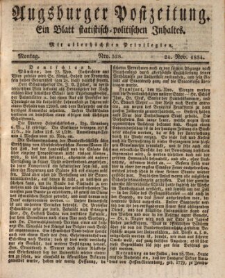 Augsburger Postzeitung Montag 24. November 1834