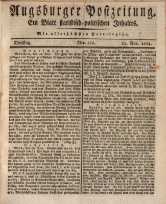 Augsburger Postzeitung Dienstag 25. November 1834