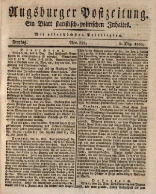 Augsburger Postzeitung Freitag 5. Dezember 1834