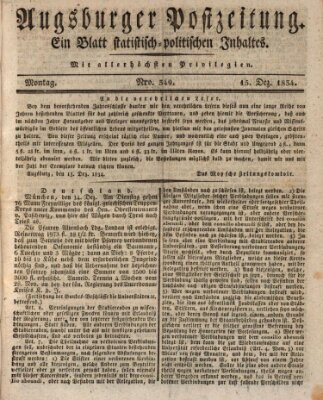 Augsburger Postzeitung Montag 15. Dezember 1834