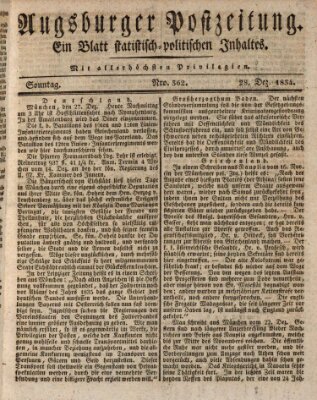 Augsburger Postzeitung Sonntag 28. Dezember 1834