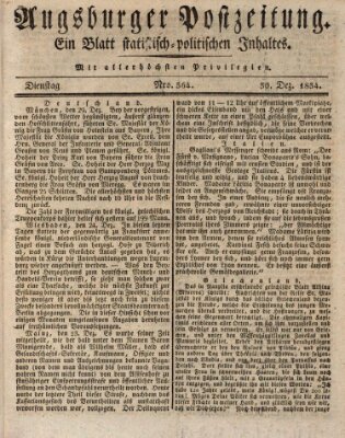 Augsburger Postzeitung Dienstag 30. Dezember 1834