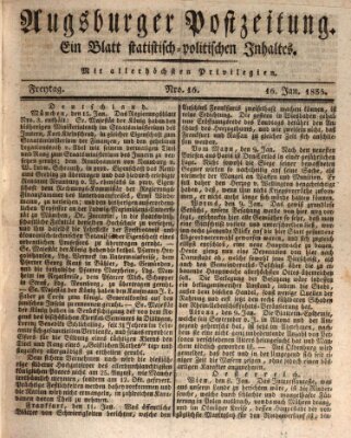 Augsburger Postzeitung Freitag 16. Januar 1835