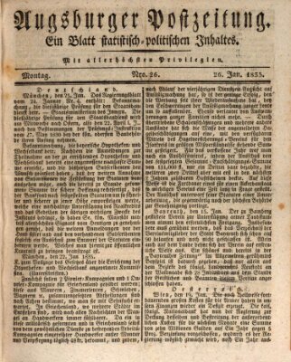 Augsburger Postzeitung Montag 26. Januar 1835