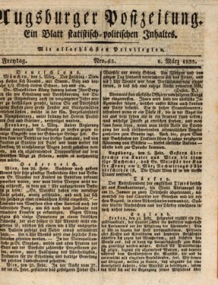 Augsburger Postzeitung Freitag 6. März 1835