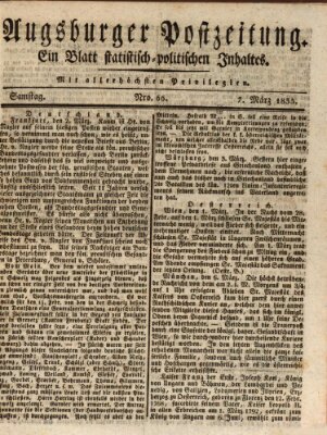 Augsburger Postzeitung Samstag 7. März 1835