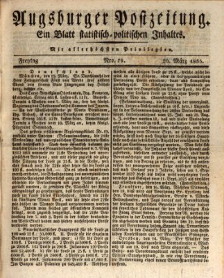 Augsburger Postzeitung Freitag 20. März 1835