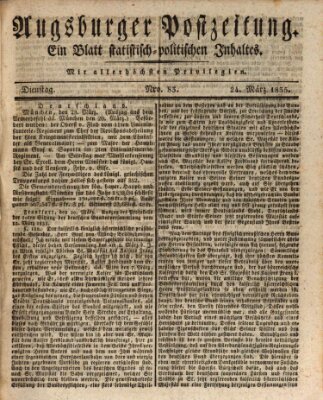 Augsburger Postzeitung Dienstag 24. März 1835