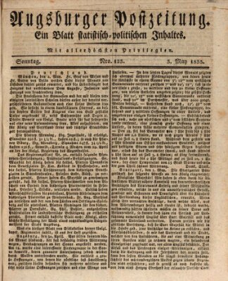 Augsburger Postzeitung Sonntag 3. Mai 1835