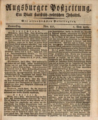 Augsburger Postzeitung Donnerstag 7. Mai 1835